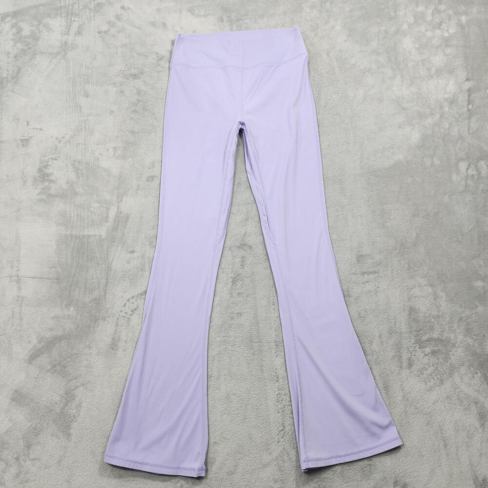 Sunzel Leggings Womens M Purple Flare High Rise Ankle Yoga Gym Running Workout